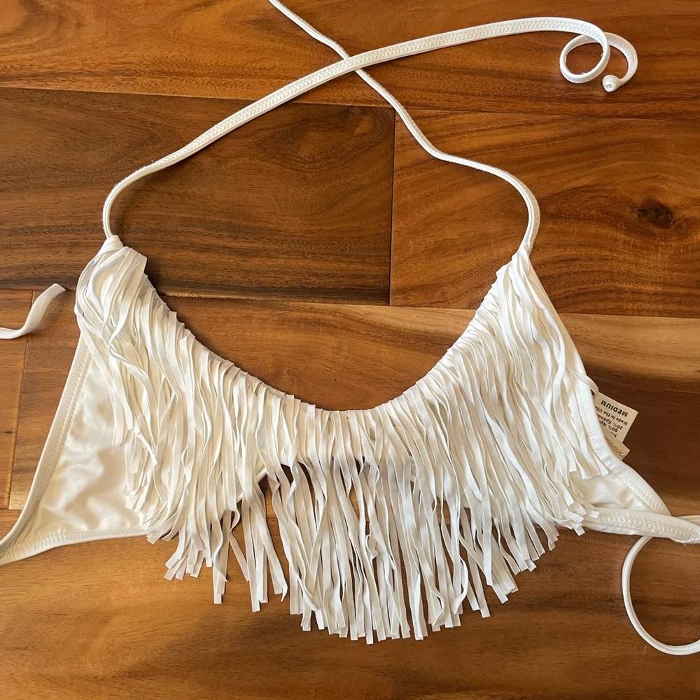 L Space Fringe Bikini Top